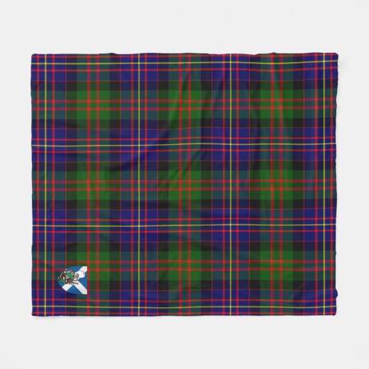 Scotts Cameron van Erracht Modern Tartan Pset Fleece Deken (Voorkant (Horizontaal))