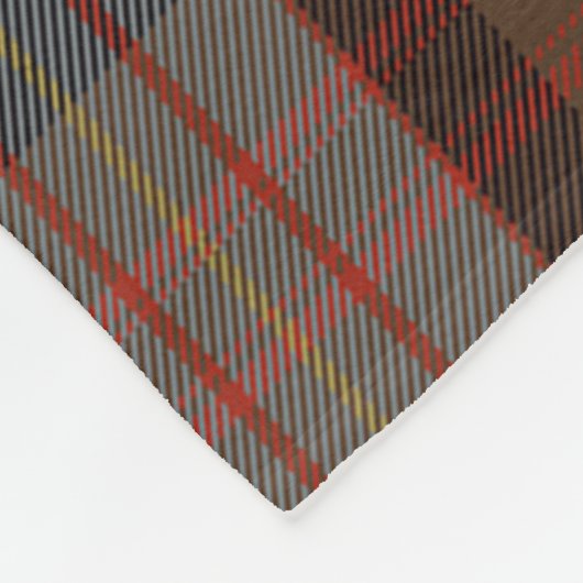 Scotts Cameron van Erracht Weathered Tartan Pset Fleece Deken (Hoek)