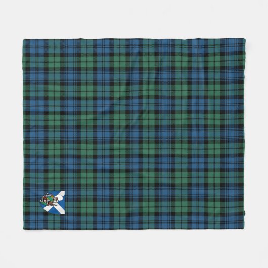Scotts Campbell Ancient Tartan Pset Fleece Deken (Voorkant (Horizontaal))