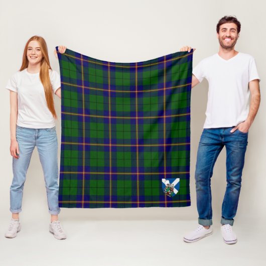 Scotts Carmichael Moderne Schotse Plaid Ruitjessto Fleece Deken (In situ)