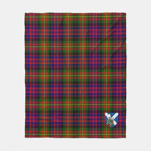 Scotts Carnegie Modern Tartan Pset Fleece Deken (Voorkant)