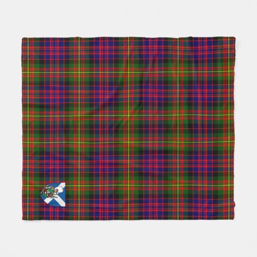 Scotts Carnegie Modern Tartan Pset Fleece Deken (Voorkant (Horizontaal))