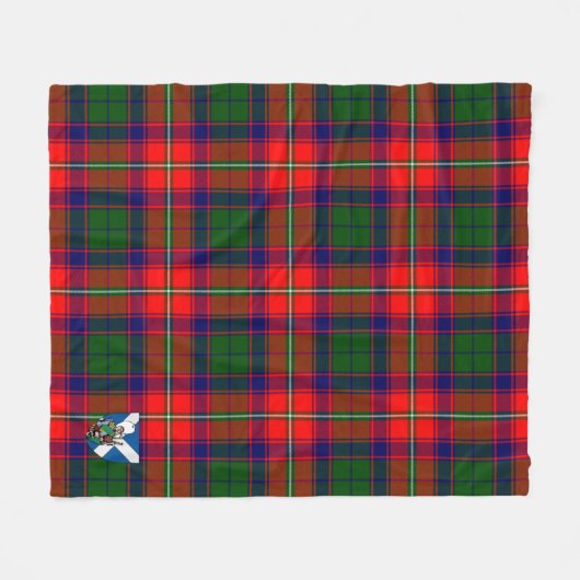 Scotts Charteris Tartan Pset Fleece Deken (Voorkant (Horizontaal))