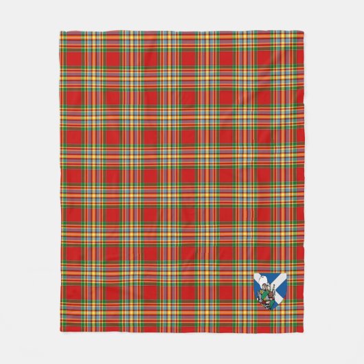 Scotts Chattan Tartan Pset Fleece Deken (Voorkant)