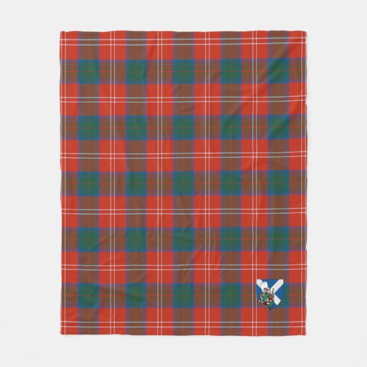 Scotts Chisholm Ancient Tartan Plaid Fleece Deken (Voorkant)