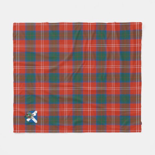 Scotts Chisholm Ancient Tartan Plaid Fleece Deken (Voorkant (Horizontaal))