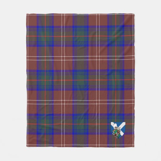Scotts Chisholm Hunting Modern Tartan Pset Fleece Deken (Voorkant)