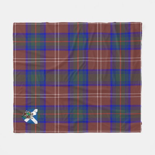 Scotts Chisholm Hunting Modern Tartan Pset Fleece Deken (Voorkant (Horizontaal))
