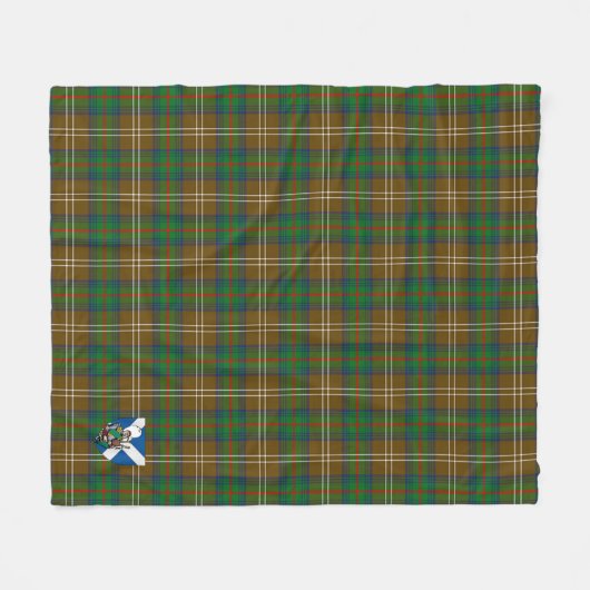 Scotts Chisholm Hunting Tartan Pset Fleece Deken (Voorkant (Horizontaal))