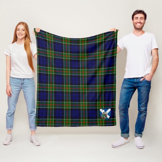 Scotts Colquhoun Modern Schotse Plaid Ruit Fleece Deken (In situ)