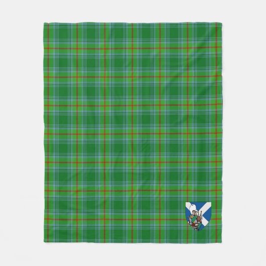 Scotts Cranstoun Tartan Pset Fleece Deken (Voorkant)