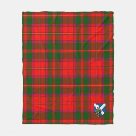 Scotts Crief District Tartan Pset Fleece Deken (Voorkant)