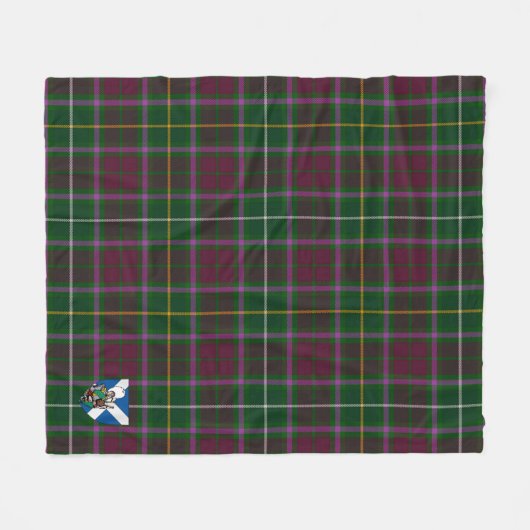 Scotts Crosbie Tartan Pset Fleece Deken (Voorkant (Horizontaal))