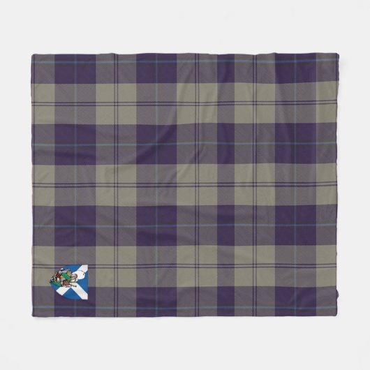 Scotts Cunningham Dress Blue Dancers Tartan Pset Fleece Deken (Voorkant (Horizontaal))
