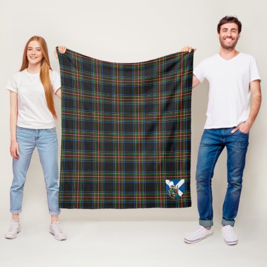 Scotts Denniston Schotse Ruitpatroon Fleece Deken (In situ)
