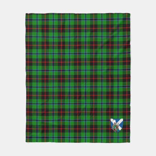 Scotts Douglas Black Tartan Fleece Deken (Voorkant)