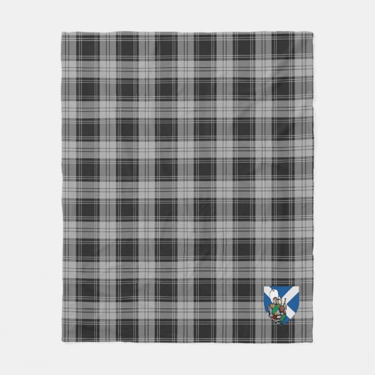 Scotts Douglas Gray Tartan Pset Fleece Deken (Voorkant)