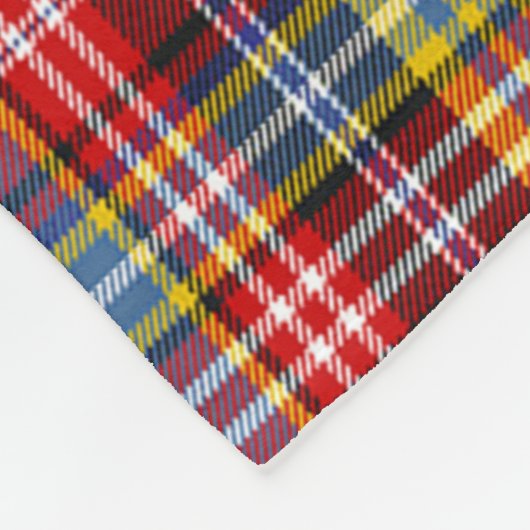 Scotts Drummond van Strathallan Tartan Pset Fleece Deken (Hoek)