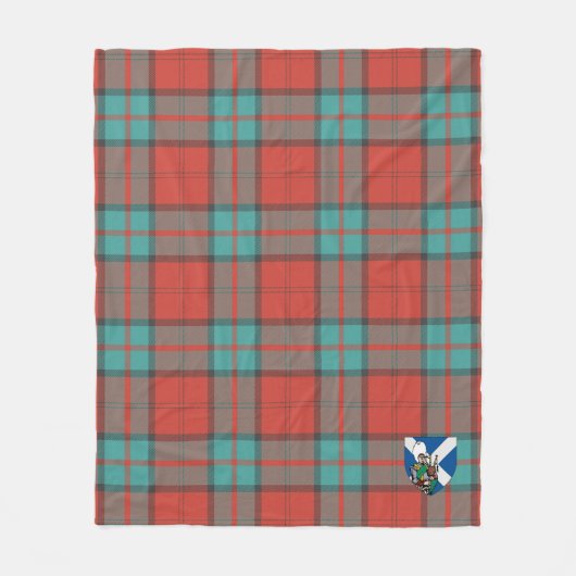 Scotts Dunbar Ancient Tartan Pset Fleece Deken (Voorkant)