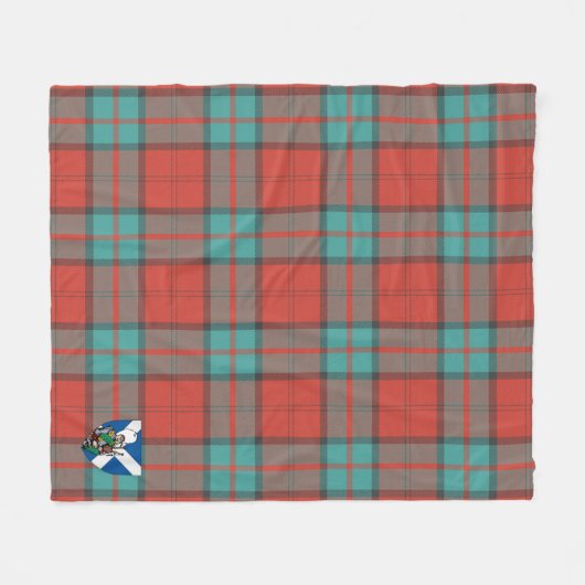 Scotts Dunbar Ancient Tartan Pset Fleece Deken (Voorkant (Horizontaal))