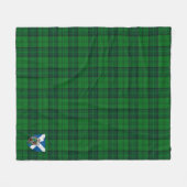 Scotts Dunbar Hunting Tartan Pset Fleece Deken (Voorkant (Horizontaal))