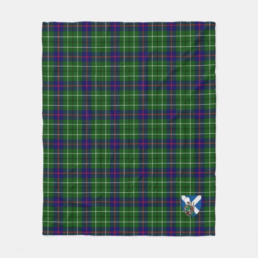 Scotts Duncan Modern Tartan Pset Fleece Deken (Voorkant)