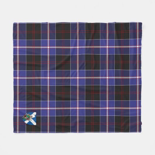 Scotts Dunlop Modern Tartan Pset Fleece Deken (Voorkant (Horizontaal))