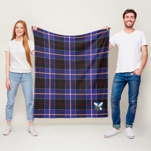 Scotts Dunlop Moderne Schotse Plaid Ruitdessin Fleece Deken (In situ)