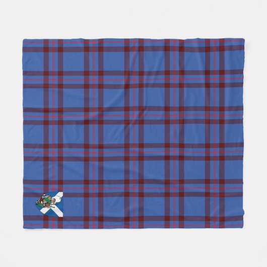 Scotts Elliot Tartan Plaid Fleece Deken (Voorkant (Horizontaal))