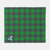Scotts Elphinstone Hunting Tartan Pset Fleece Deken (Voorkant (Horizontaal))