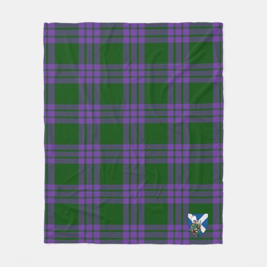 Scotts Elphinstone Tartan Pset Fleece Deken (Voorkant)