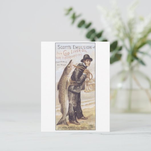 Scotts Emulsion Cod Liver Oil Briefkaart (Staand voorkant)