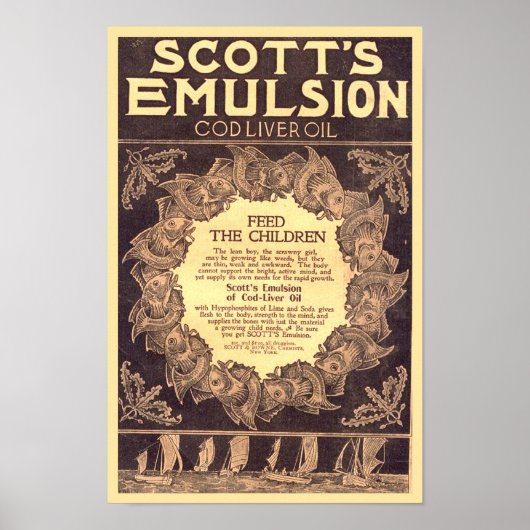 Scott's Emulsion Cod Liver Oil Poster (Voorkant)
