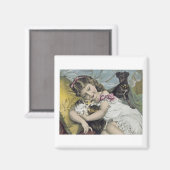 Scott's Emulsion Girl met katten en honden Magneet (Voorkant / Achterkant)
