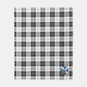 Scotts Erskine Black en White Tartan Pset Fleece Deken (Voorkant)