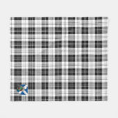 Scotts Erskine Black en White Tartan Pset Fleece Deken (Voorkant (Horizontaal))