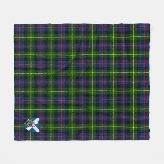 Scotts Farquharson Modern Tartan Pset Fleece Deken (Voorkant (Horizontaal))