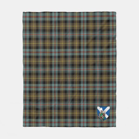 Scotts Farquharson Weathered Tartan Pset Fleece Deken (Voorkant)