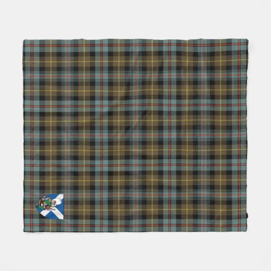 Scotts Farquharson Weathered Tartan Pset Fleece Deken (Voorkant (Horizontaal))