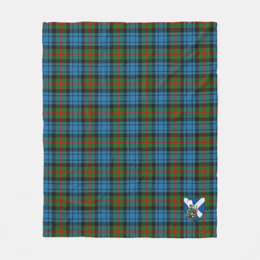 Scotts Fletcher of Dunan Tartan Pset Fleece Deken (Voorkant)