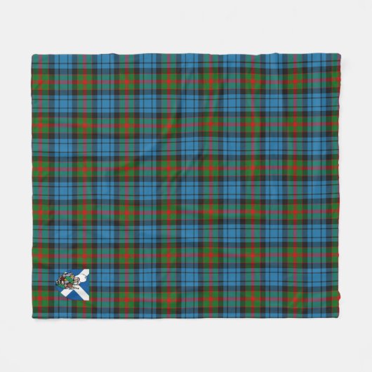 Scotts Fletcher of Dunan Tartan Pset Fleece Deken (Voorkant (Horizontaal))