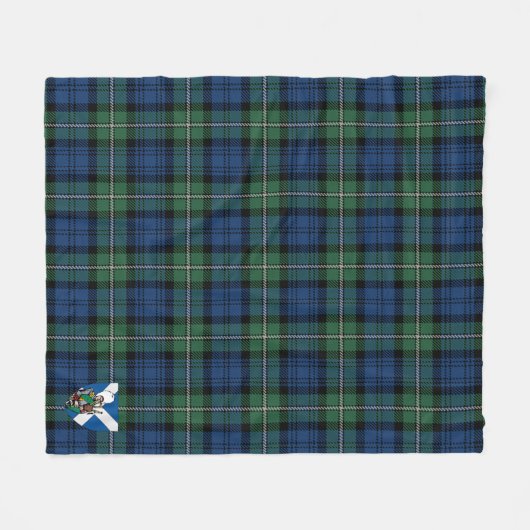 Scotts Forbes Ancient Tartan Pset Fleece Deken (Voorkant (Horizontaal))