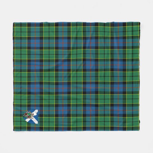 Scotts Forsyth Modern Tartan Pset Fleece Deken (Voorkant (Horizontaal))