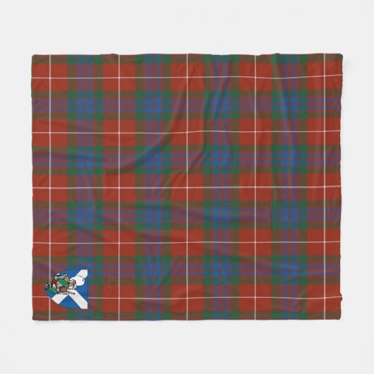 Scotts Fraser Tartan Pset Fleece Deken (Voorkant (Horizontaal))