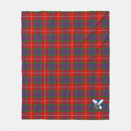 Scotts Fraser Tartan Pset Fleece Deken (Voorkant)
