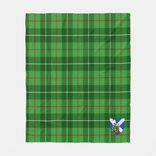 Scotts Galloway District Tartan Pset Fleece Deken (Voorkant)