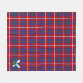 Scotts Galloway Red Tartan Pset Fleece Deken (Voorkant (Horizontaal))