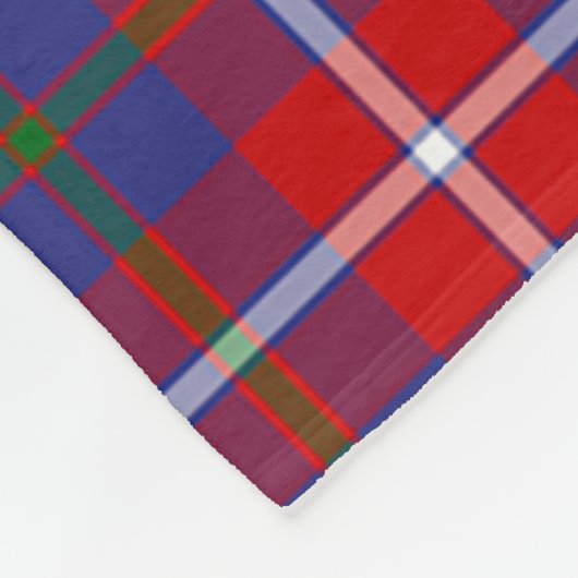 Scotts Galloway Red Tartan Pset Fleece Deken (Hoek)