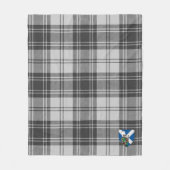 Scotts Glen Gray Tartan Pset Fleece Deken (Voorkant)