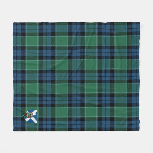 Scotts Graham of Menteith Ancient Tartan Pset Fleece Deken (Voorkant (Horizontaal))